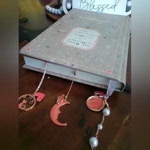 Handcrafted Upcycled Jewelry Bookmark | Vintage Beads | Charms | Ribbon | Books
